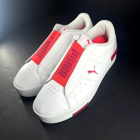 Puma Womens Slip-On Sneakers White/Red/Pink Size 10 - Picture 3 of 10